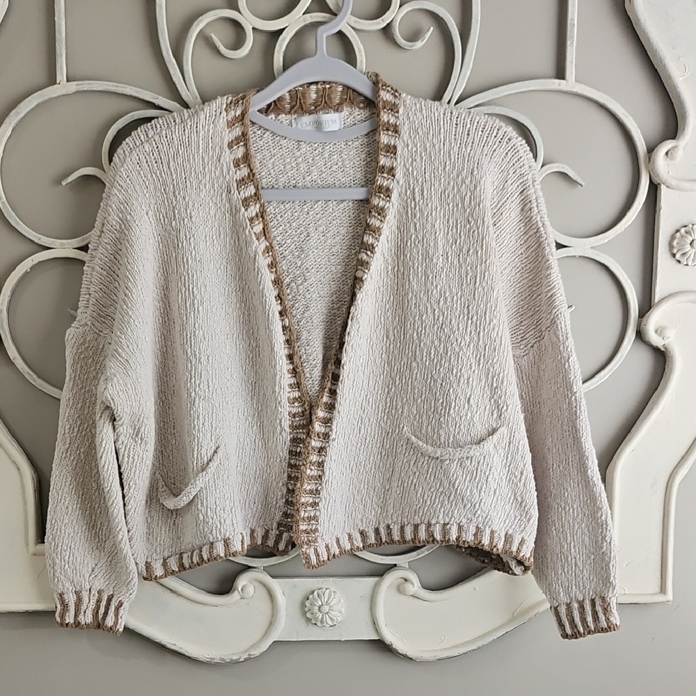 Cozy Cream and Tan Women's Sweater